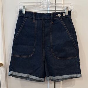 Freddies of Pinewood Blue Jean Shorts High-Waisted Retro Style